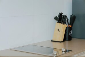 Fridge, microwave, coffee/tea maker, blender