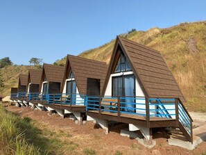 Økonomihytte, fjellutsikt, ved fjell | Utsikt fra balkong