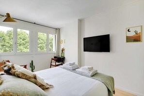 Desk, iron/ironing board, free WiFi, bed sheets