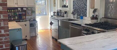 Fridge, oven, stovetop, dishwasher