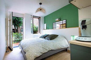 1 dormitorio, Internet, ropa de cama