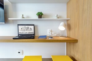 Leilighet | 1 soverom, blendingsgardiner, strykejern/-brett og wi-fi (inkludert)