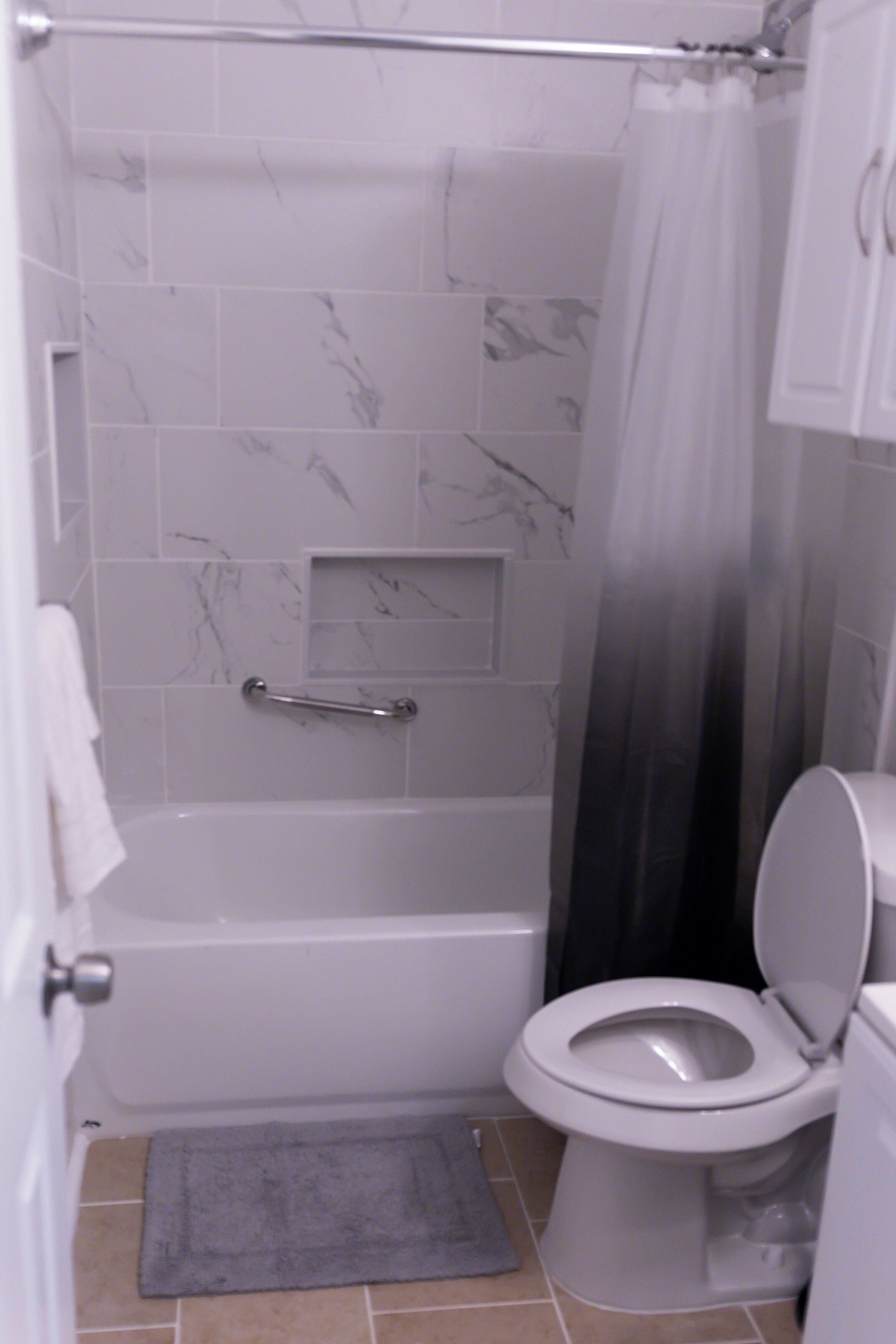 Towels, soap, toilet paper