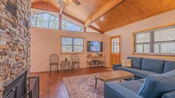 Smart TV, fireplace, video games