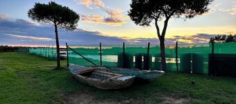 Fishing lodge nestled in the beautiful nature of the Po Delta