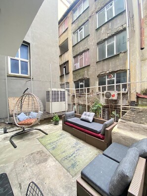 Comfort Condo, Kitchenette, Garden Area | Terrace/patio - Taksim Casavilla Hotel (Istanbul)
