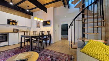 1 bedroom, laptop workspace, blackout curtains, iron/ironing board