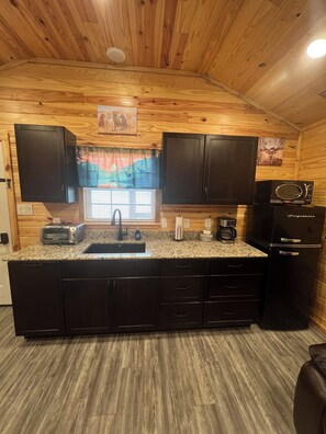 Fridge, microwave, coffee/tea maker, toaster - Cabin Unit 1 of 6 in amazing Paige with AC, WiFi (Paige)