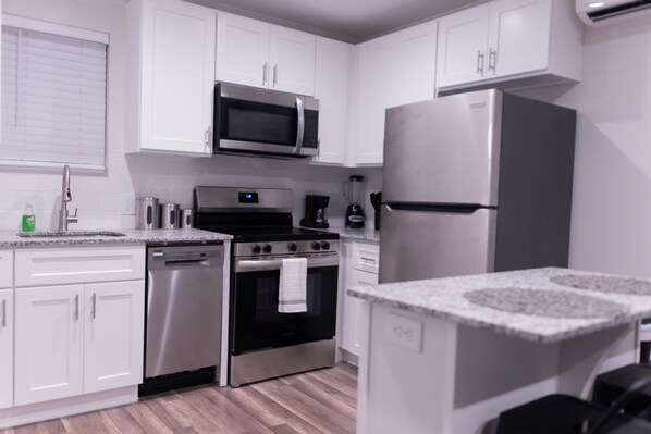 Microwave, oven, stovetop, dishwasher