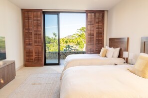 3 Schlafzimmer, hochwertige Bettwaren, individuell dekoriert