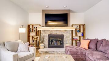 TV connectée, cheminée