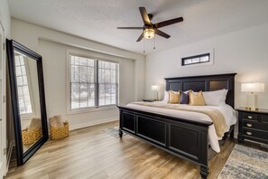 3 bedrooms, desk, iron/ironing board, free WiFi