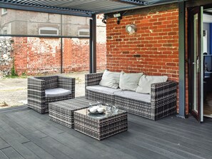 Terrace/patio - A superb holiday choice. (Rackheath, near Wroxham)
