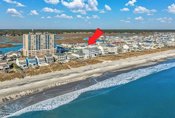 Vlak bij het strand