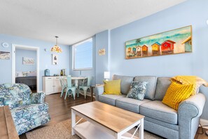 Smart TV, offices - Oceanfront Corner Condo-Newly Renovated-Pool-Grill (North Myrtle Beach)