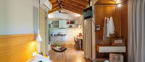 1 makuuhuone, silitysrauta/-lauta, vauvan matkasänky, ilmainen Wi-Fi