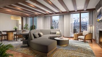 TV connectée, cheminée, jeux vidéo, lecteur de DVD