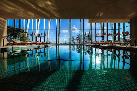 Indoor pool, seasonal outdoor pool