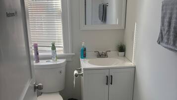 Soap, shampoo, toilet paper