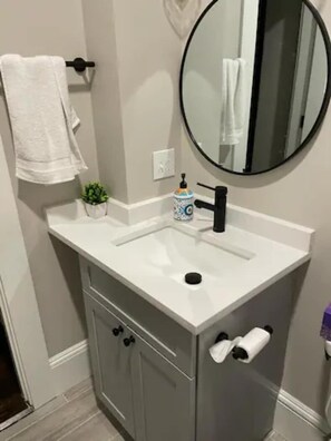 Soap, shampoo, toilet paper