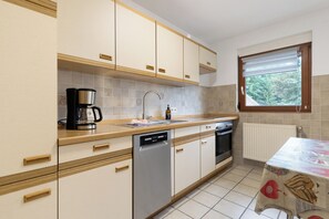 Fridge, oven, stovetop, dishwasher