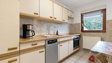 Fridge, oven, stovetop, dishwasher