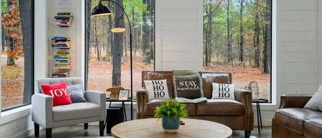 TV, fireplace, offices