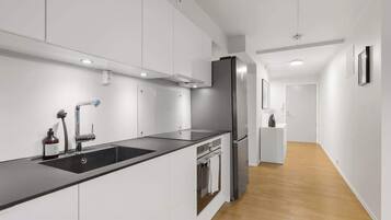 Fridge, oven, stovetop, dishwasher