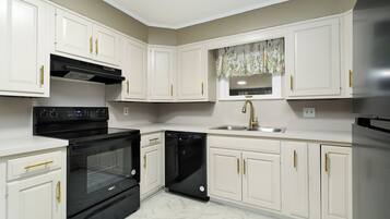 Microwave, oven, stovetop, dishwasher