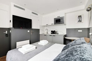 Desk, iron/ironing board, free WiFi, bed sheets