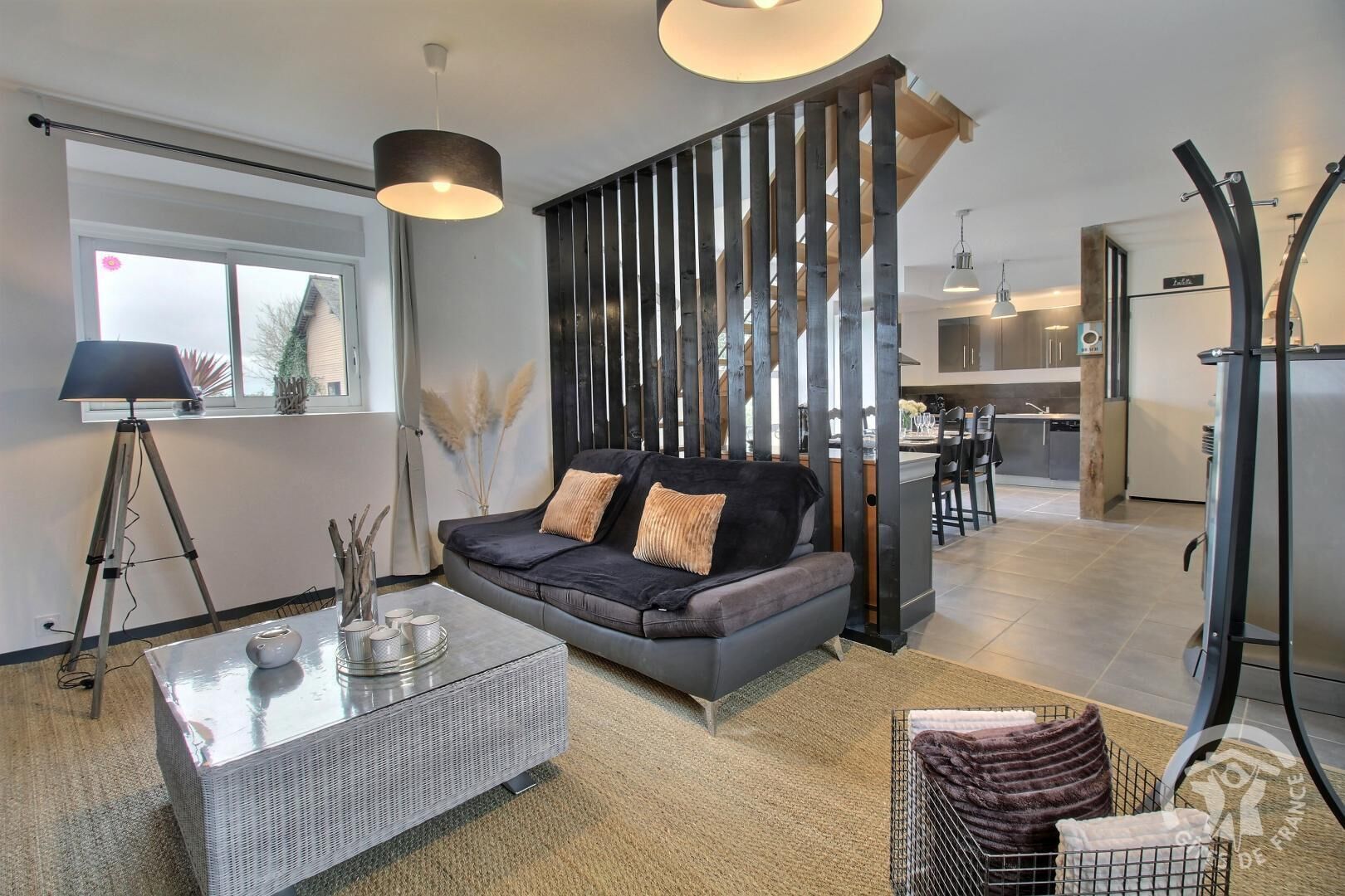 Télévision, table de tennis de table, livres