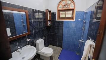 Secador de pelo, toallas, jabón y champú