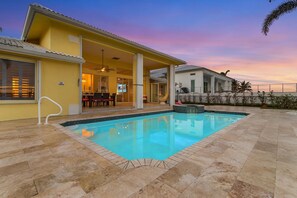 A heated pool