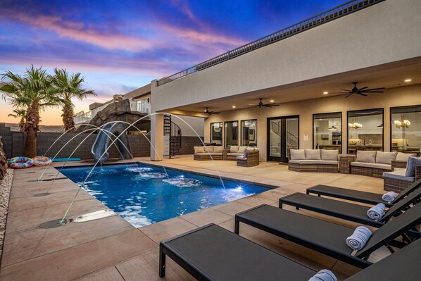 A heated pool