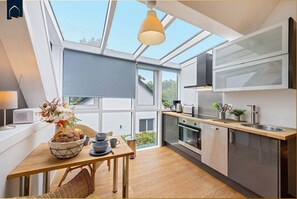 Fridge, oven, stovetop, dishwasher