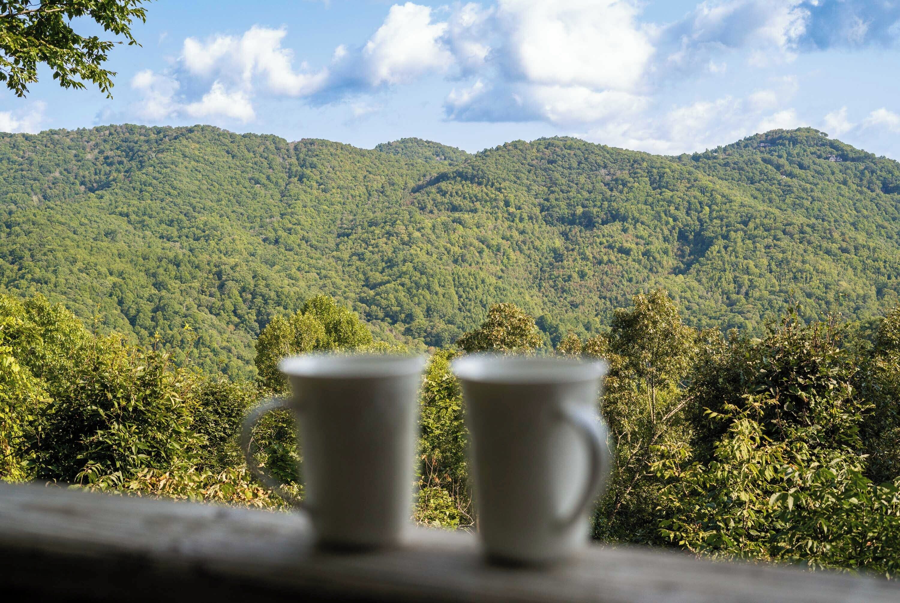 Morning coffee on the wraparound deck = perfection. 
