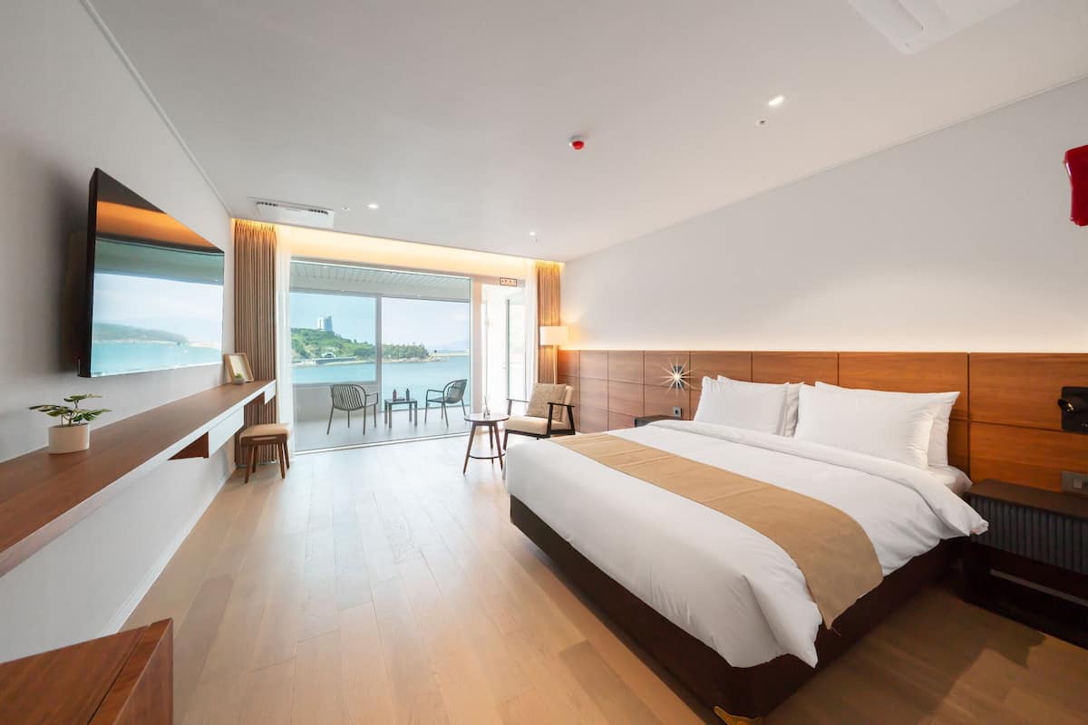 Doppia Deluxe, vista oceano | 1 camera, biancheria da letto di alta qualità, Wi-Fi gratuito, lenzuola