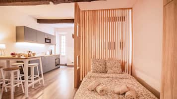 Desk, iron/ironing board, travel crib, free WiFi