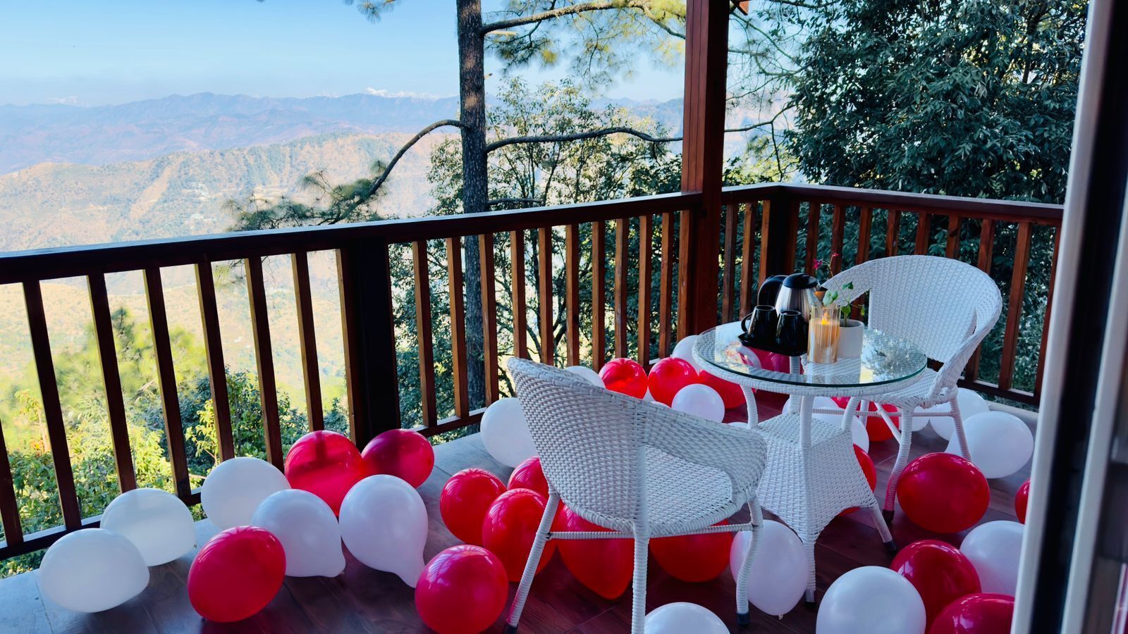 Cottage Mewah, balkon, pemandangan gunung | Balkon