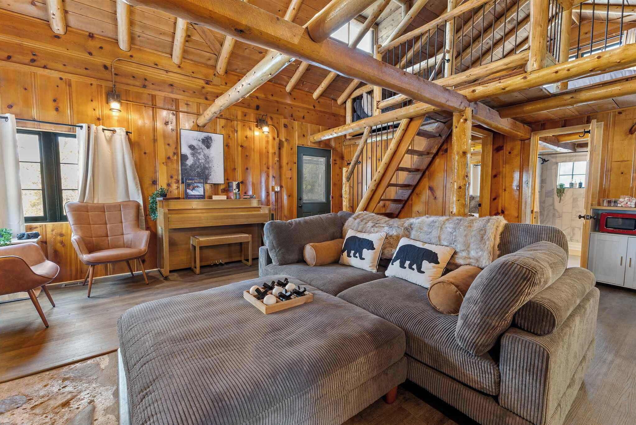 Televisión y chimenea 