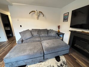 Smart-tv en een open haard