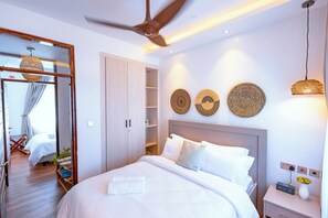 2 bedrooms, iron/ironing board, WiFi, bed sheets