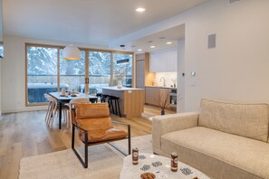 TV connectée, cheminée, espaces bureaux