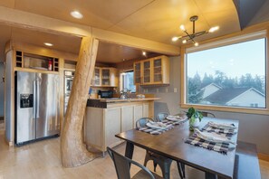 Fridge, microwave, oven, stovetop - Deck Views, Fire Pit, Pool, 3 Mins to Beach | Madrona Tree Retreat by AvantStay (Coupeville)