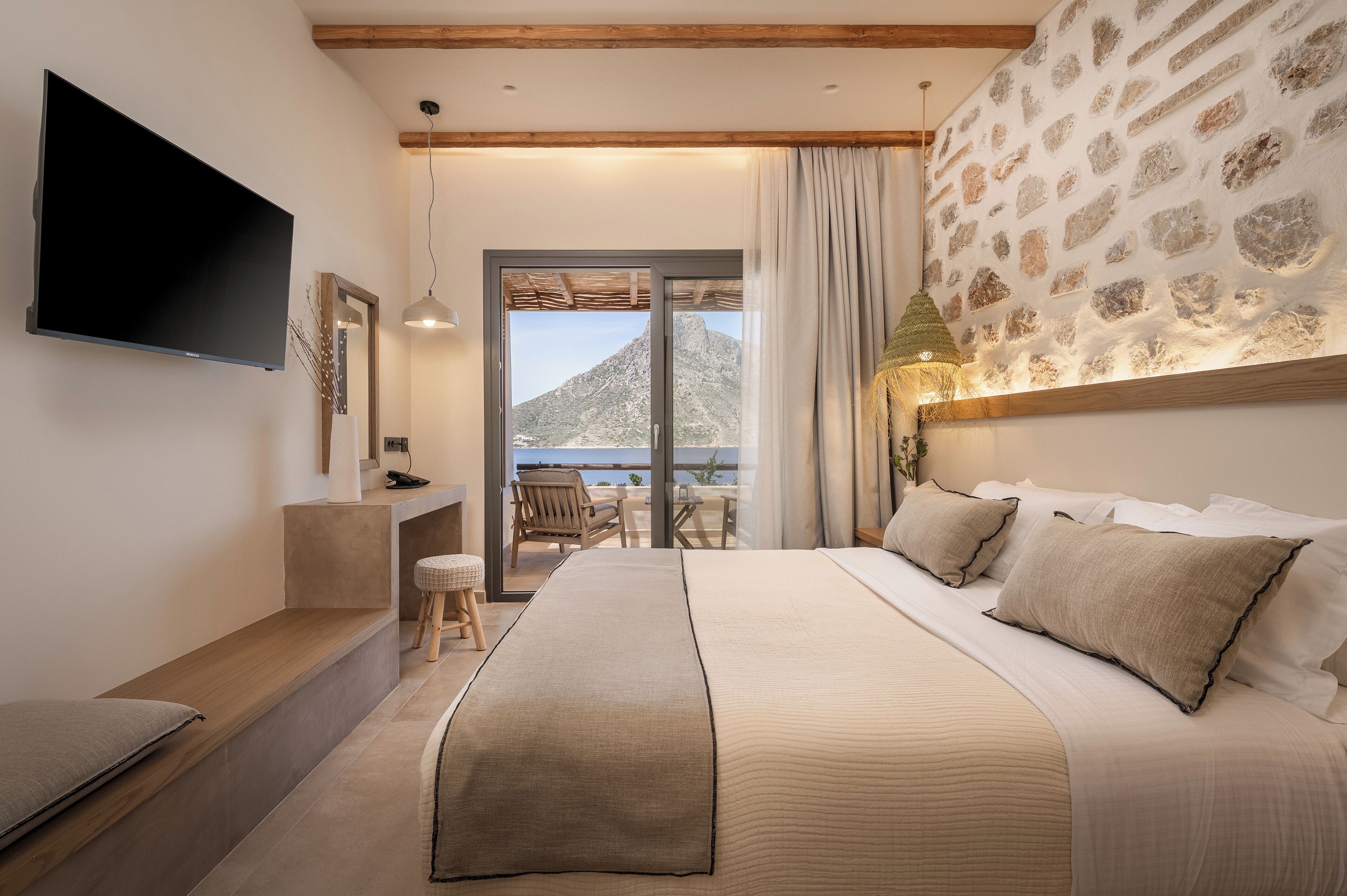 Deluxe Double Room, Balcony, Sea View | Blackout drapes, iron/ironing board, free WiFi