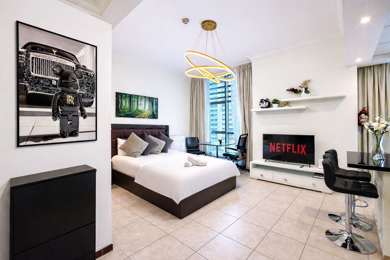 1 makuuhuone, silitysrauta/-lauta, Wi-Fi, vuodevaatteet