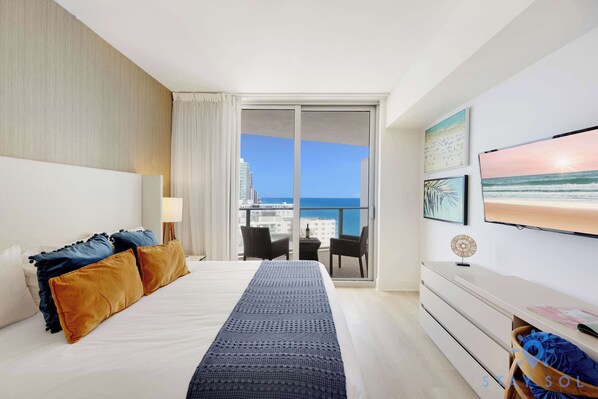 2 bedrooms, desk, iron/ironing board, travel crib