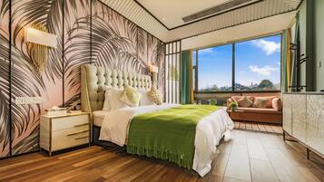 Premium bedding, down duvets, memory-foam beds, individually decorated