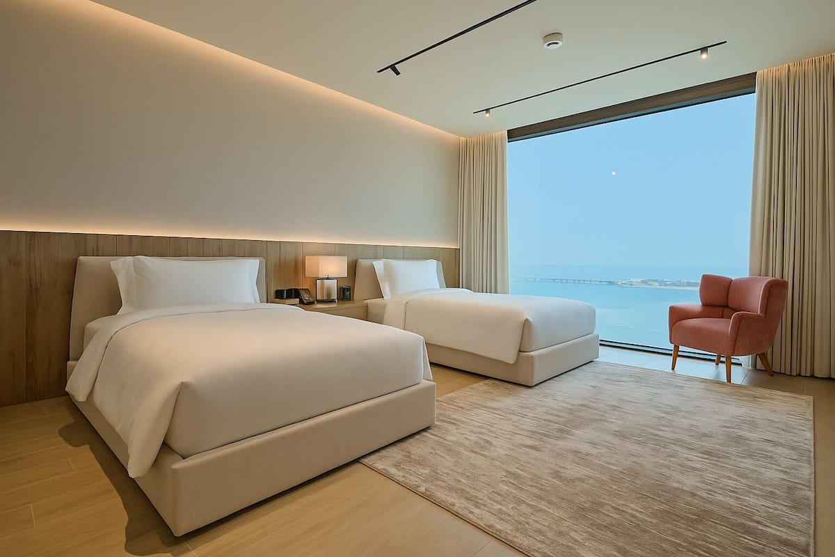Skyline Penthouse Sea View | 迷你吧、遮光窗簾/窗簾、隔音、免費 Wi-Fi