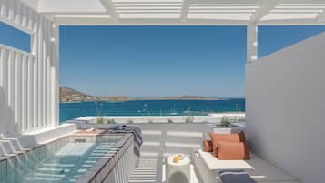 Chambre Double Deluxe, balcon, vue mer | 1 chambre, chambres insonorisées, lits bébé (gratuits), Wi-Fi gratuit